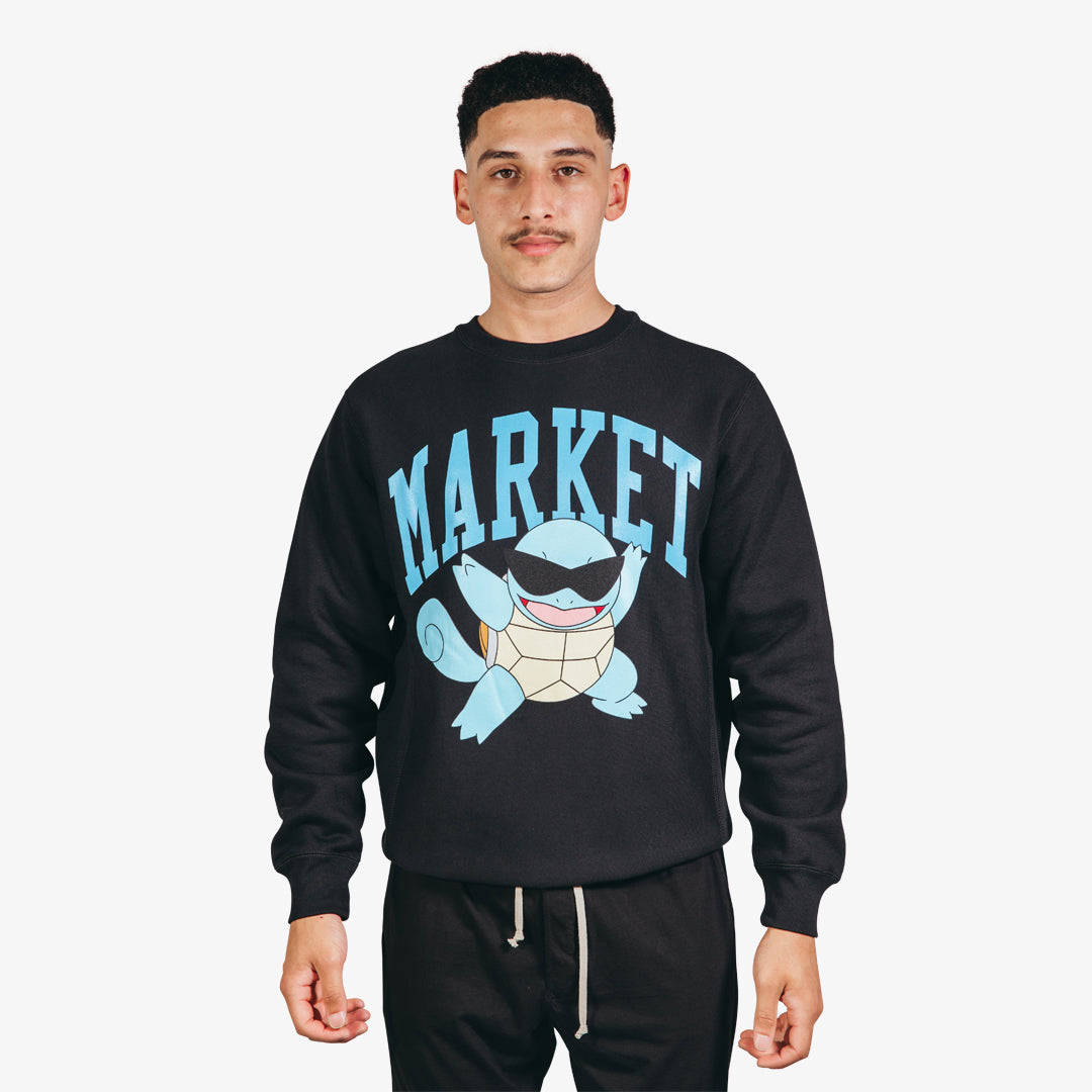 NEW Market x Pokemon Squirtle Arc Chillin Crew buying Sweater sz small sold out