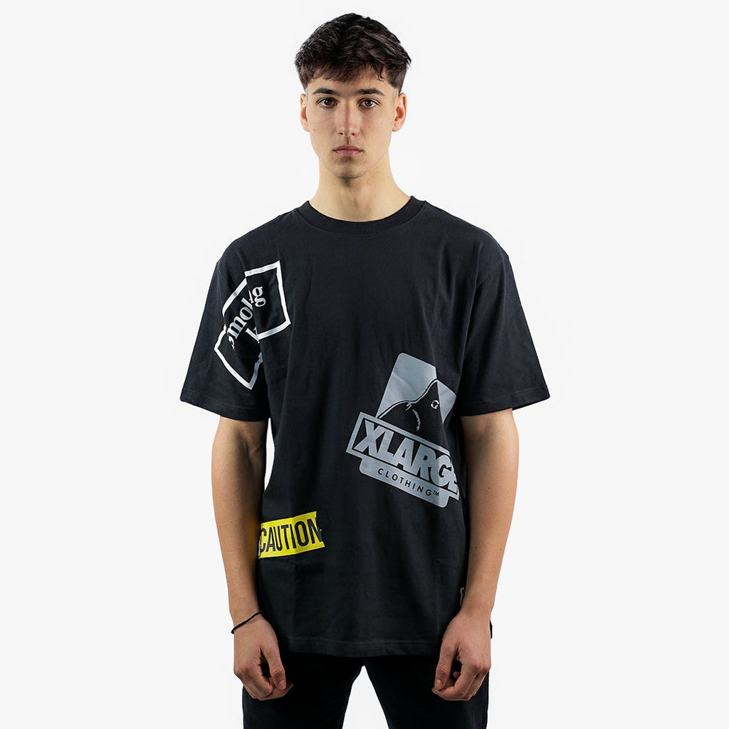 XLARGE x #FR2 Random Print Tee Black - LARGE