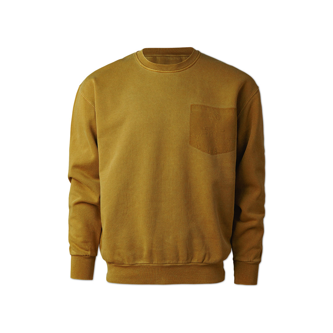 ★J W ANDERSON★ Faded logo pocket sweatshirt mustard JW0074 JW Anderson - Faded Logo Pocket Sweatshirt – Kriss Kross