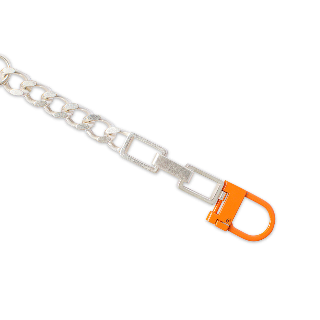 Multi Chain Bracelet Silver Orange