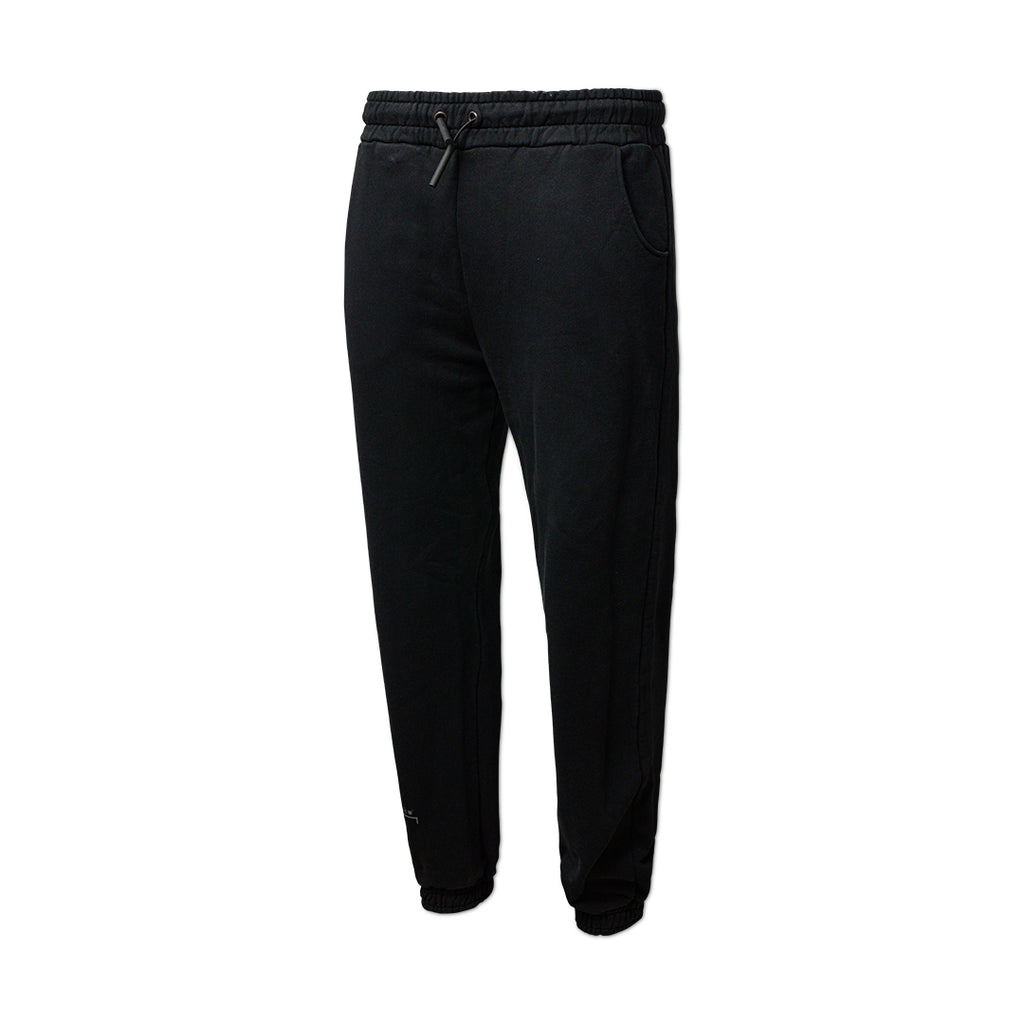 Knitted Pants Core Jersey Trousers with Elastic Black - LARGE