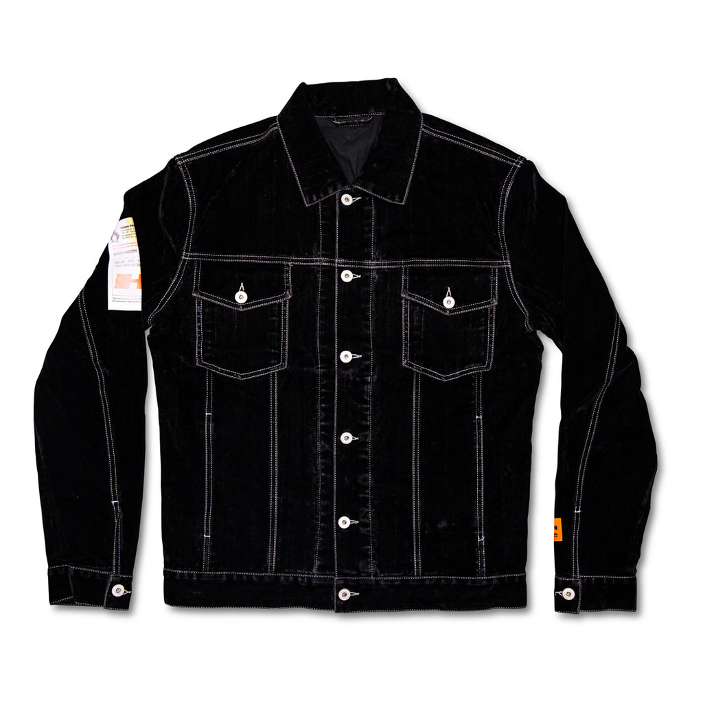 HERON PRESTON Label Flock Reg Jacket Black - XLARGE