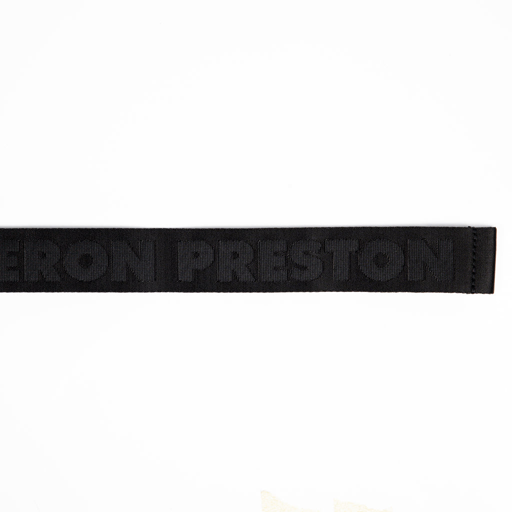 HERON PRESTON Tape Belt 4cm Classic Buckle Black