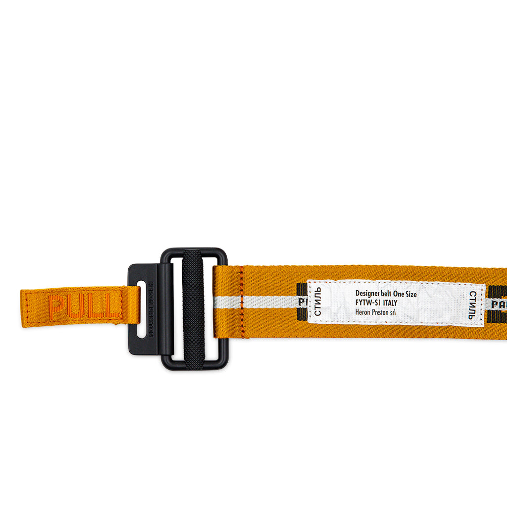 HERON PRESTON HWC Tape Belt Classic Buckle Orange Black