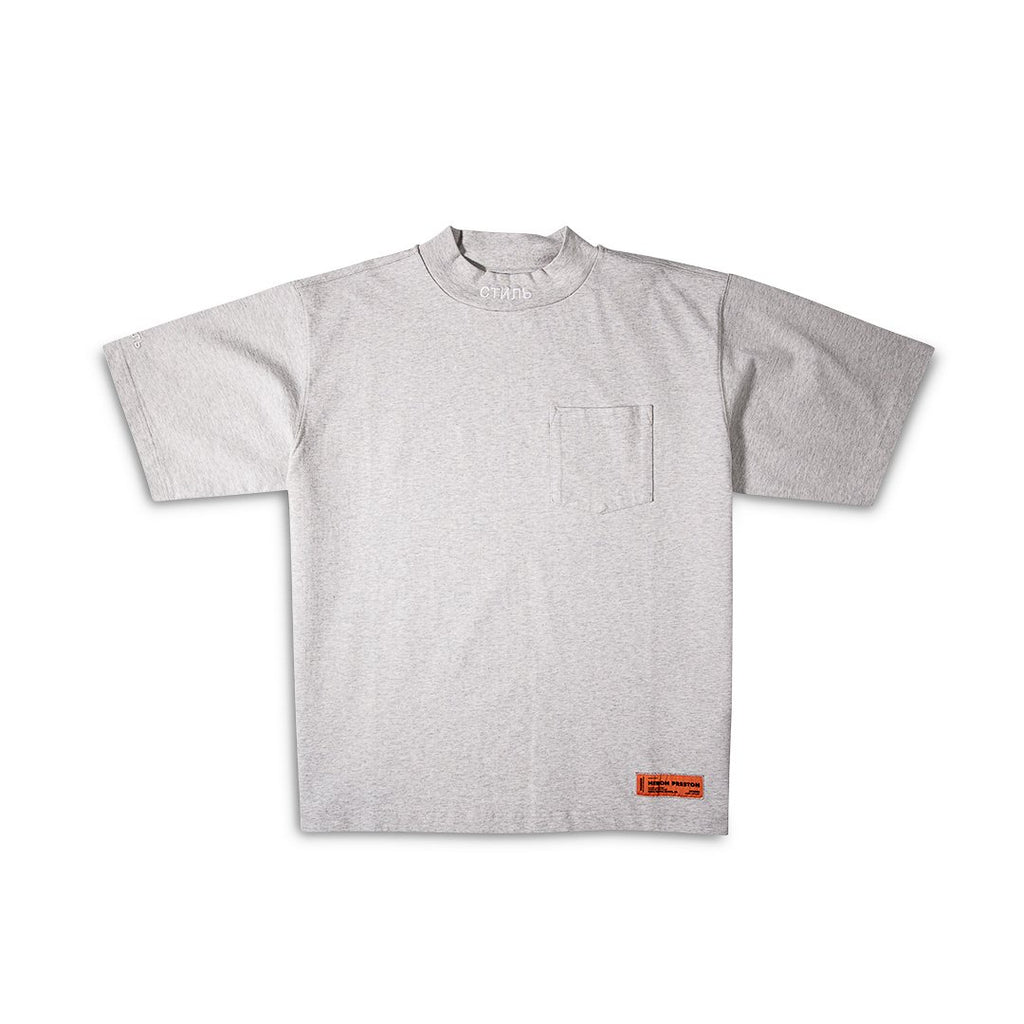 HERON PRESTON SS Turtleneck Pocket CTNMB - Grey/Melange SMALL