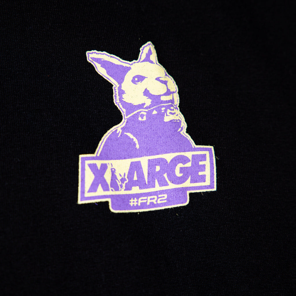XLARGE x #FR2 OG Rabbit Logo Tee Black