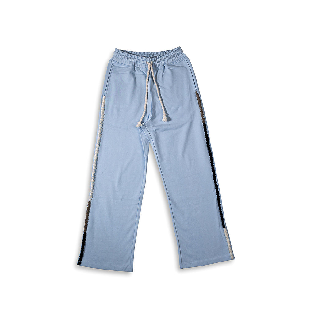 JW ANDERSON Wide Leg Contrast Stitch Track Pants - Baby Blue