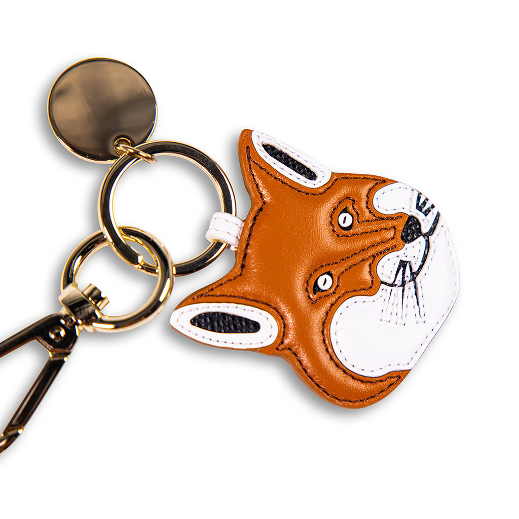 Maison Kitsuné Leather Fox Head Keyring