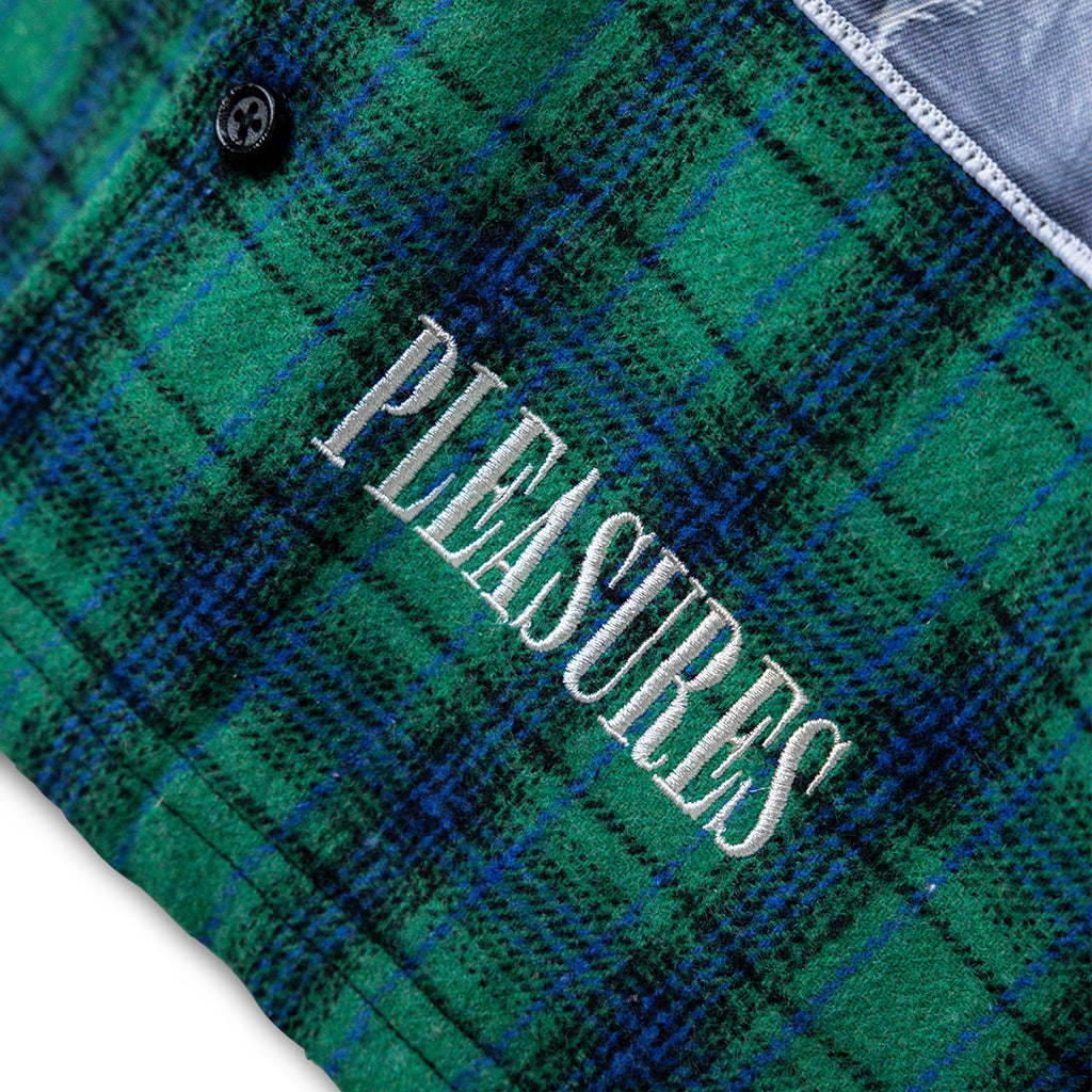 PLEASURES Vodka Flannel - Green SMALL