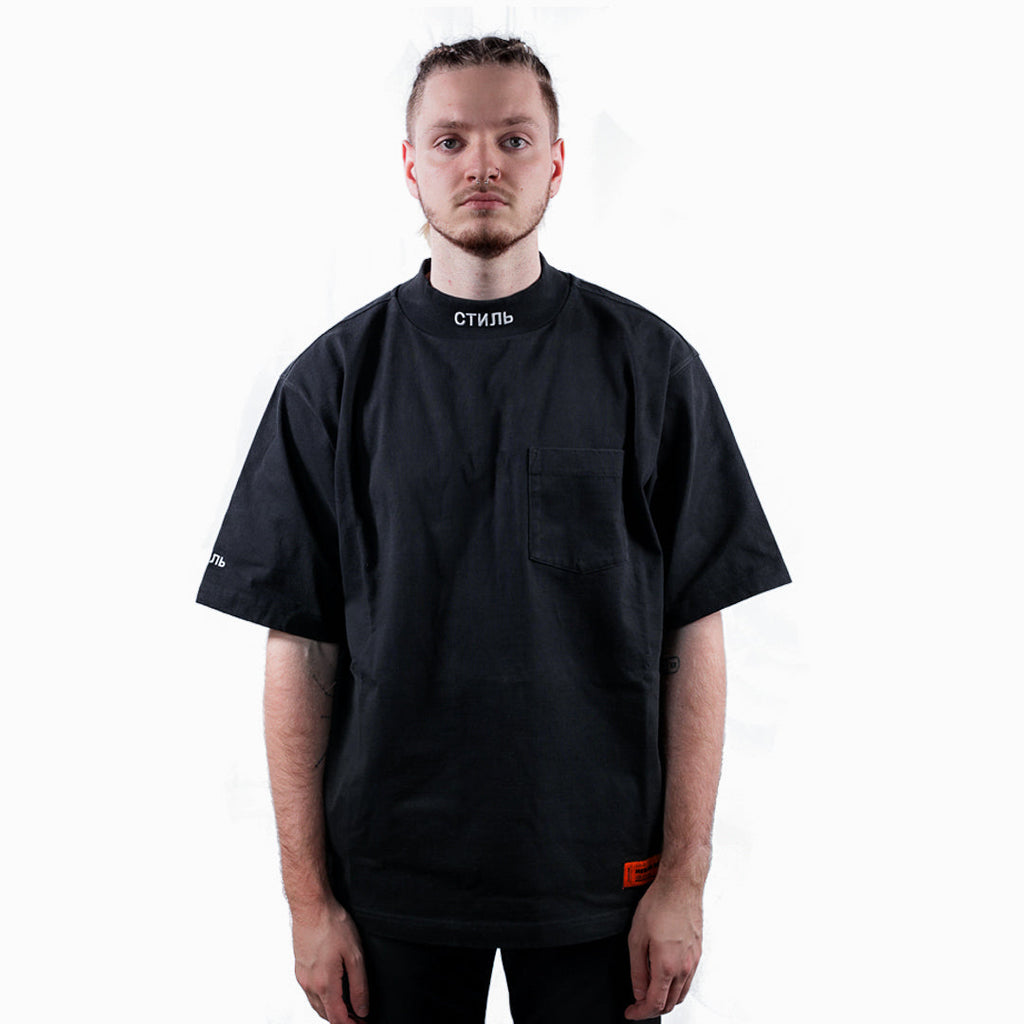 HERON PRESTON SS Turtleneck Pocket CTNMB - Black/White - XS