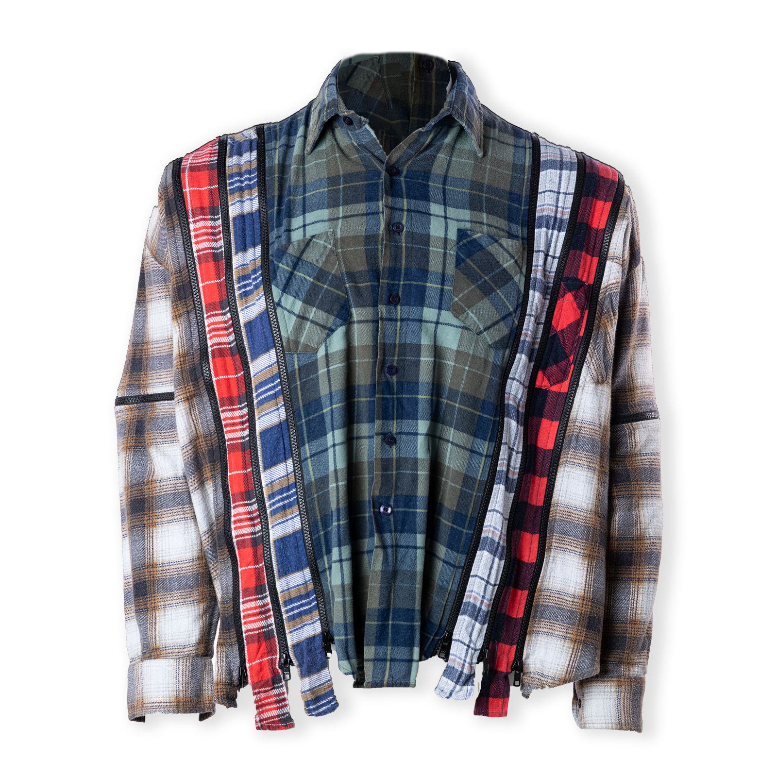 Needles 7 Cuts Zipped Wide Flannel Shirt - Multi – Kith