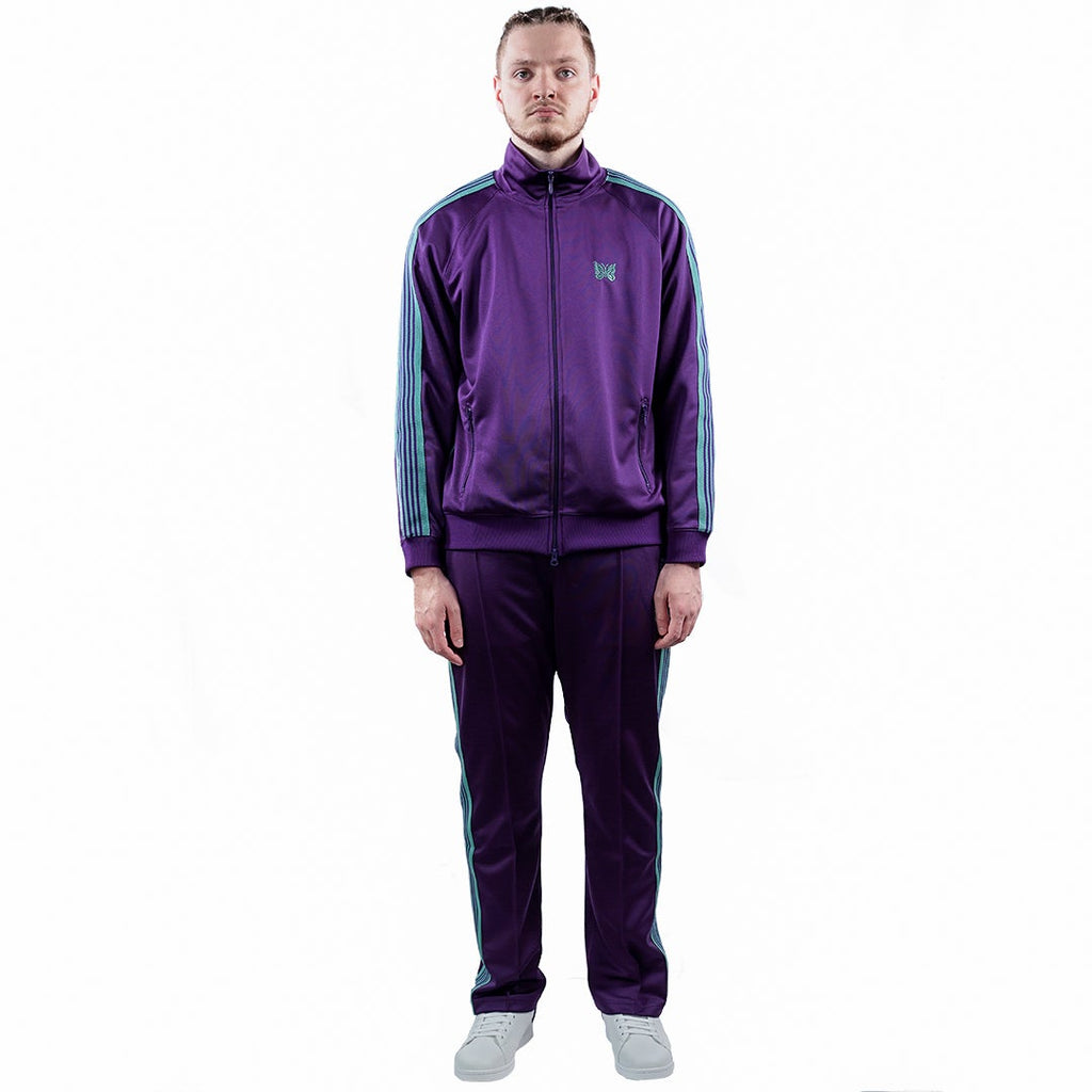 Needles Track Jacket Poly Smooth Eggplant - SMALL