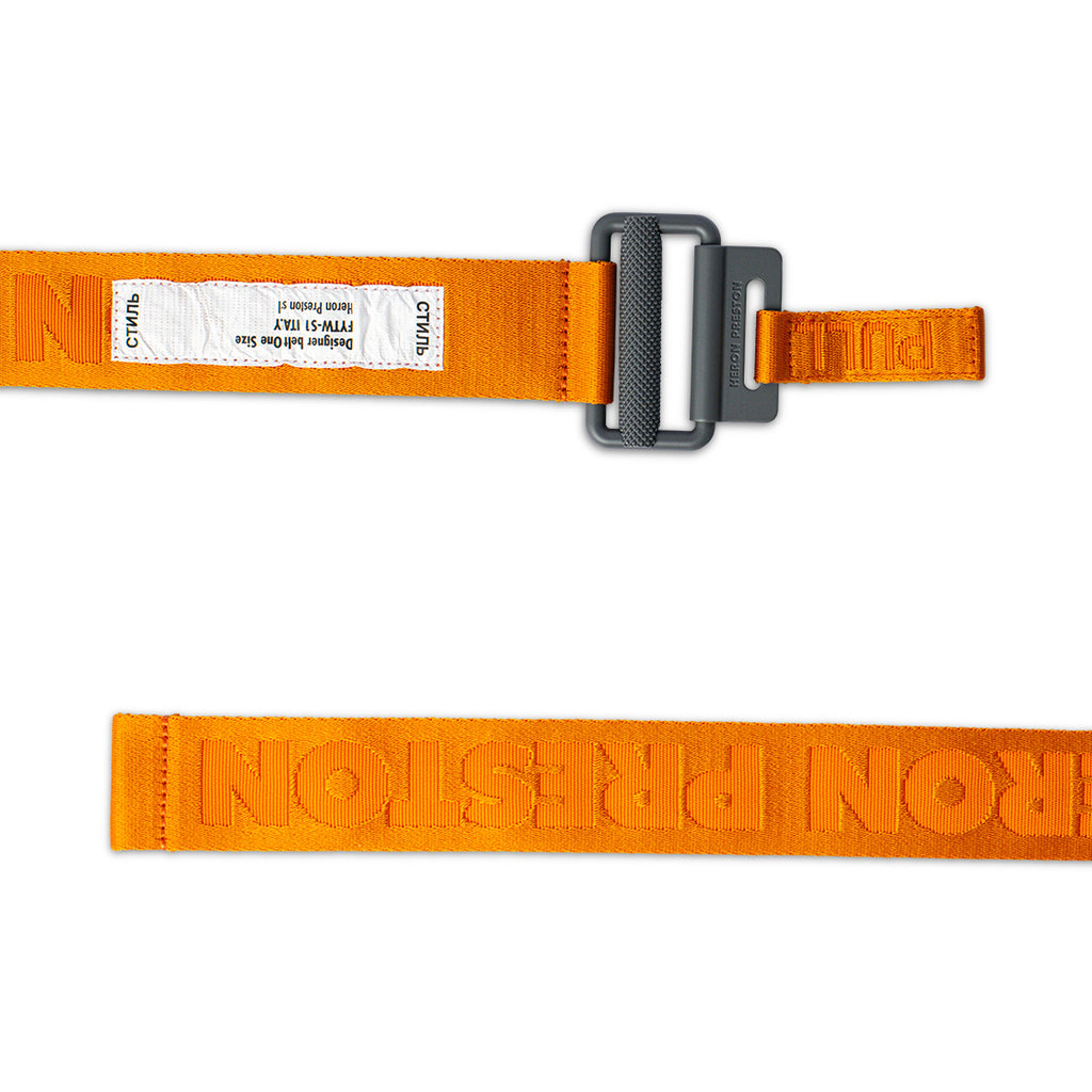 Tape Belt 4cm Classic Buckle Orange Grey