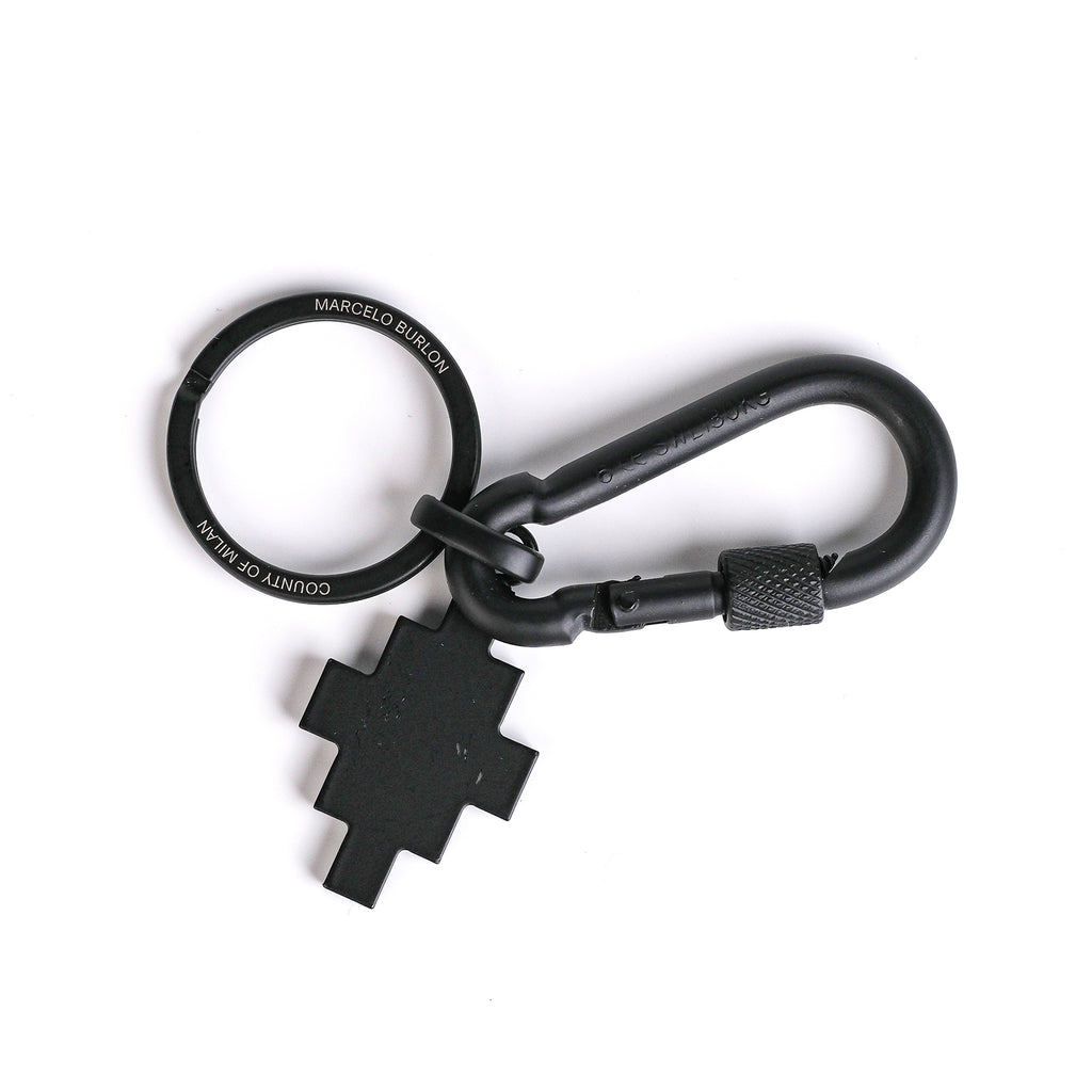 Marcelo Burlon County of Milan Cross Snap-Hoop Keychain - Black