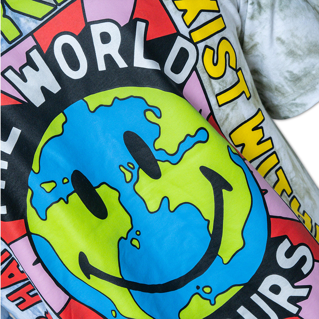MARKET Smiley Peace and Harmony World Tie-Dye T-shirt