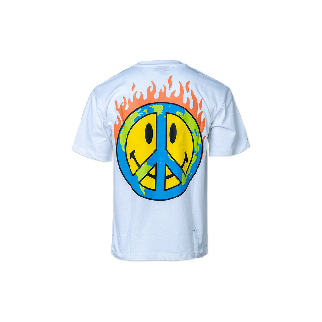 MARKET Smiley Earth on Fire T-Shirt - White