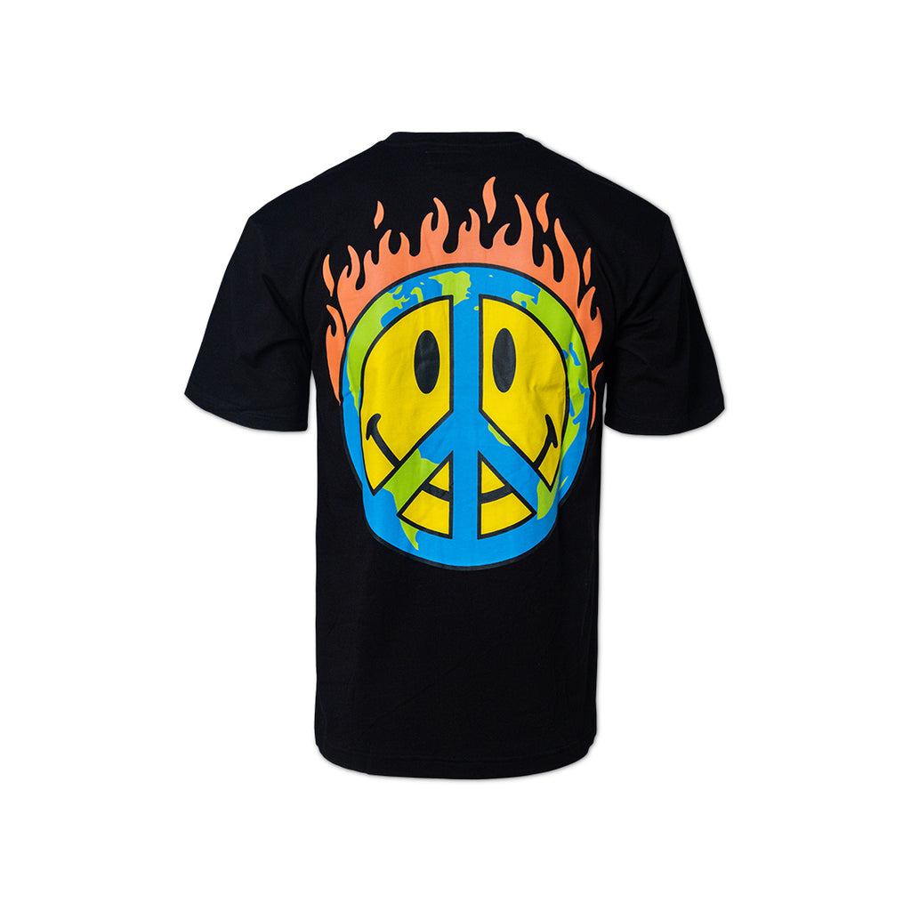 MARKET Smiley Earth on Fire T-Shirt - Black