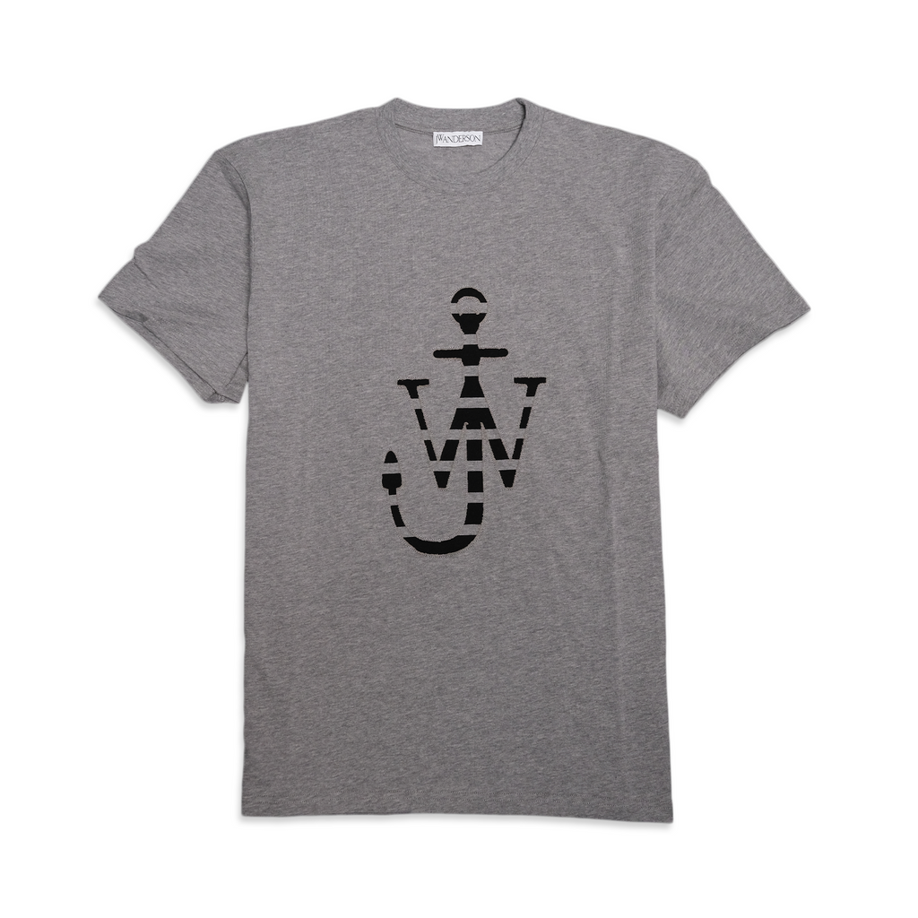 JW ANDERSON Lasercut Logo T-Shirt - Grey