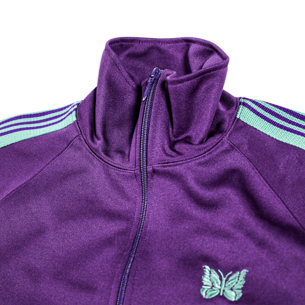 Needles Track Jacket Poly Smooth Eggplant - SMALL