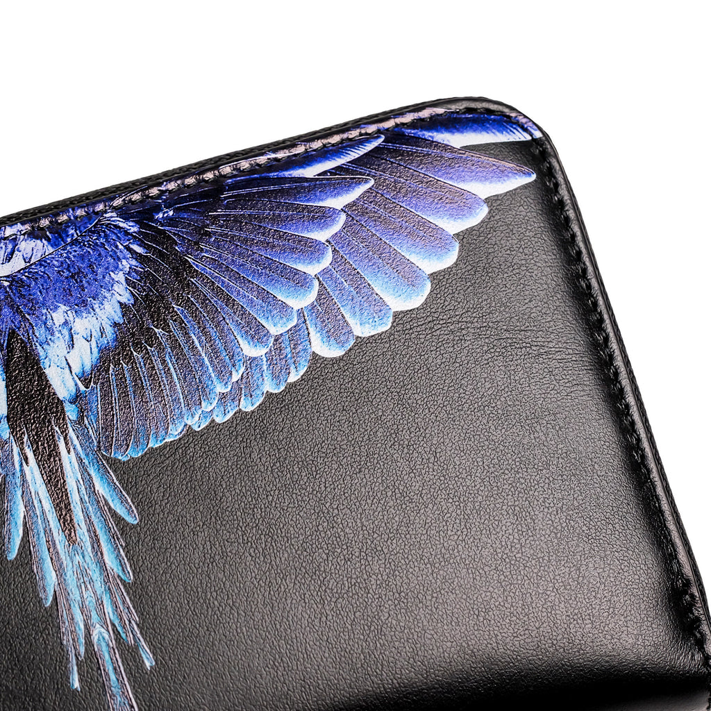 Marcelo Burlon County of Milan Wings Continental Wallet Black Turquoise