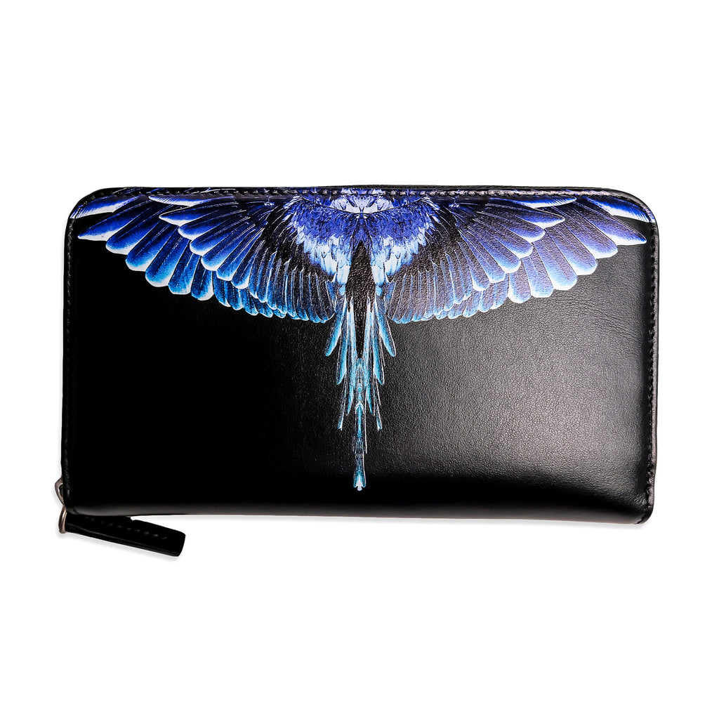 Marcelo Burlon County of Milan Wings Continental Wallet Black Turquoise
